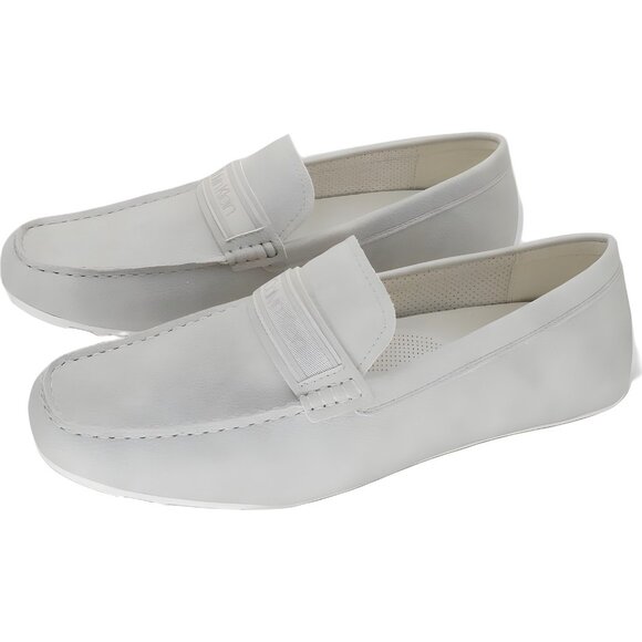Calvin Klein Oliver Men\'s Logo Loafers Light Gray US 11.5 M